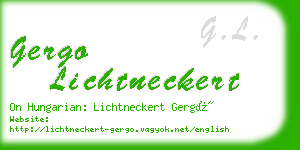 gergo lichtneckert business card